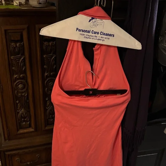 Moda International Coral Halter Neck Tennis Dress - Picture 2 of 3